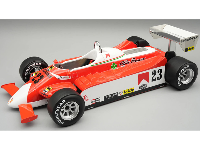 Alfa Romeo 179 #23 Bruno Giacomelli Formula One F1 United States GP East 1980 Mythos Series with Display Case Limited Edition to 40 pieces Worldwide 1/18 Model Car Tecnomodelt TM18-365B