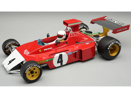 Ferrari 312B3-73 (Broke Nose) #4 Arturo Merzario Formula One F1 "Canadian GP" (1973) "Mythos Series" with Driver Figure and Display Case Limited Edition to 35 pieces Worldwide 1/18 Model Car Tecnomodel TMD18-412C