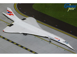 BAe/Aerospatiale Concorde Commercial Aircraft "British Airways" (G-BOAD) White with Tail Stripes "Gemini 200" Series 1/200 Diecast Model Airplane GeminiJets G2BAW1484