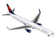 Boeing 757 300 Commercial Aircraft Delta Air Lines N595NW White with Blue and Red Tail Gemini 200 Series 1/200 Diecast Model Airplane GeminiJets G2DAL1418