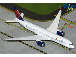 Airbus A350-900 Commercial Aircraft "Delta Air Lines" (N504DN) White with Blue and Red Tail 1/400 Diecast Model Airplane by GeminiJets GJDAL2317