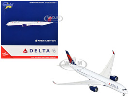 Airbus A350-900 Commercial Aircraft "Delta Air Lines" (N504DN) White with Blue and Red Tail 1/400 Diecast Model Airplane by GeminiJets GJDAL2317