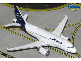 Airbus A319 100 Commercial Aircraft Lufthansa D AIBF White with Dark Blue Tail 1/400 Diecast Model Airplane GeminiJets GJDLH2022