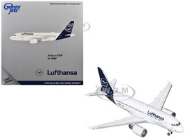 Airbus A319 100 Commercial Aircraft Lufthansa D AIBF White with Dark Blue Tail 1/400 Diecast Model Airplane GeminiJets GJDLH2022