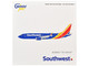 Boeing 737 MAX 8 Commercial Aircraft "Southwest Airlines" (N8788L) Blue with Red and Yellow Stripes 1/400 Diecast Model Airplane GeminiJets GJSWA2372