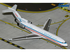 Boeing 727-200 Commercial Aircraft "United Airlines - Stars & Bars/Friend Ship" (N7620U) White with Red and Blue Stripes 1/400 Diecast Model Airplane by GeminiJets GJUAL2352