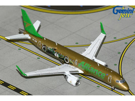 Embraer ERJ-190 Commercial Aircraft "Alliance Airlines - Sir Jack Brabham" (N7620U) Gold Metallic with Graphics 1/400 Diecast Model Airplane by GeminiJets GJUTY2405