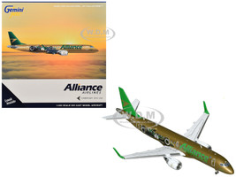 Embraer ERJ-190 Commercial Aircraft "Alliance Airlines - Sir Jack Brabham" (N7620U) Gold Metallic with Graphics 1/400 Diecast Model Airplane by GeminiJets GJUTY2405