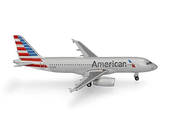 Airbus A320 Commercial Aircraft "American Airlines" (N680AW) Silver with Blue and Red Tail 1/500 Diecast Model Airplane by Herpa HE538879
