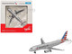 Airbus A320 Commercial Aircraft "American Airlines" (N680AW) Silver with Blue and Red Tail 1/500 Diecast Model Airplane by Herpa HE538879