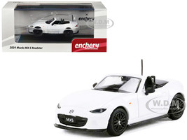 2024 Mazda MX 5 Roadster White 1/64 Diecast Model Car GCD x Enchery GE-006-35