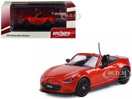 2024 Mazda MX 5 Roadster Orange Metallic 1/64 Diecast Model Car GCD x Enchery GE-006-36