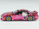 Nissan Vertex Silvia S14 RHD Right Hand Drive Hello Kitty Pink Metallic with Graphics Global64 Series 1/64 Diecast Model Car Tarmac Works T64G-018-HK2
