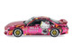 Nissan Vertex Silvia S14 RHD Right Hand Drive Hello Kitty Pink Metallic with Graphics Global64 Series 1/64 Diecast Model Car Tarmac Works T64G-018-HK2