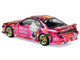 Nissan Vertex Silvia S14 RHD Right Hand Drive Hello Kitty Pink Metallic with Graphics Global64 Series 1/64 Diecast Model Car Tarmac Works T64G-018-HK2