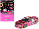 Nissan Vertex Silvia S14 RHD Right Hand Drive Hello Kitty Pink Metallic with Graphics Global64 Series 1/64 Diecast Model Car Tarmac Works T64G-018-HK2