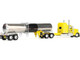 Kenworth W900L with 60 Aerodyne Sleeper and Brenner Tank Trailer Double C Transport Yellow 1/64 Diecast Model DCP/First Gear 60-2147