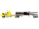 Kenworth W900L with 60 Aerodyne Sleeper and Brenner Tank Trailer Double C Transport Yellow 1/64 Diecast Model DCP/First Gear 60-2147