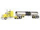 Kenworth W900L with 60 Aerodyne Sleeper and Brenner Tank Trailer Double C Transport Yellow 1/64 Diecast Model DCP/First Gear 60-2147