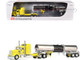 Kenworth W900L with 60 Aerodyne Sleeper and Brenner Tank Trailer Double C Transport Yellow 1/64 Diecast Model DCP/First Gear 60-2147