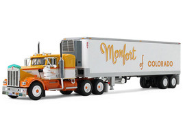 Kenworth W900L with 60 Aerodyne Sleeper and Brenner Tank Trailer Double C Transport Yellow 1/64 Diecast Model DCP/First Gear 60-2147