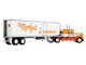 Kenworth W900A with 36 Sleeper and 40 Vintage Trailer with Reefer Monfort of Colorado Orange and White Fallen Flag #50 1/64 Diecast Model DCP/First Gear 69-1860