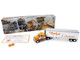 Kenworth W900A with 36 Sleeper and 40 Vintage Trailer with Reefer Monfort of Colorado Orange and White Fallen Flag #50 1/64 Diecast Model DCP/First Gear 69-1860