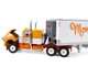 Kenworth W900A with 36 Sleeper and 40 Vintage Trailer with Reefer Monfort of Colorado Orange and White Fallen Flag #50 1/64 Diecast Model DCP/First Gear 69-1860