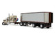 Kenworth W900L with 60 Aerodyne Sleeper and 40 Vintage Trailer Red s Favorites Jason Sanders Beige with Stripes 1/64 Diecast Model DCP/First Gear 69-2091