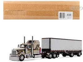 Kenworth W900L with 60 Aerodyne Sleeper and 40 Vintage Trailer Red s Favorites Jason Sanders Beige with Stripes 1/64 Diecast Model DCP/First Gear 69-2091