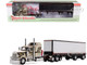 Kenworth W900L with 60 Aerodyne Sleeper and 40 Vintage Trailer Red s Favorites Jason Sanders Beige with Stripes 1/64 Diecast Model DCP/First Gear 69-2091
