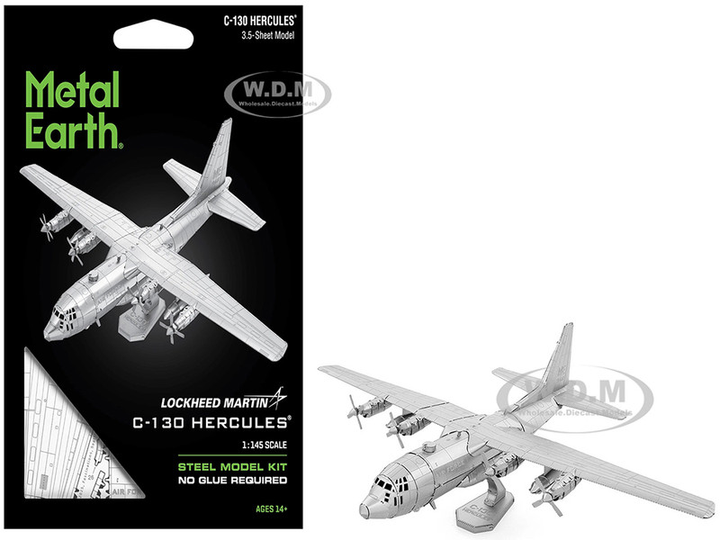 Model Kit Lockheed C 130 Hercules Transport Aircraft United States Air Force Moderate Difficulty Steel Model Metal Earth ME1047