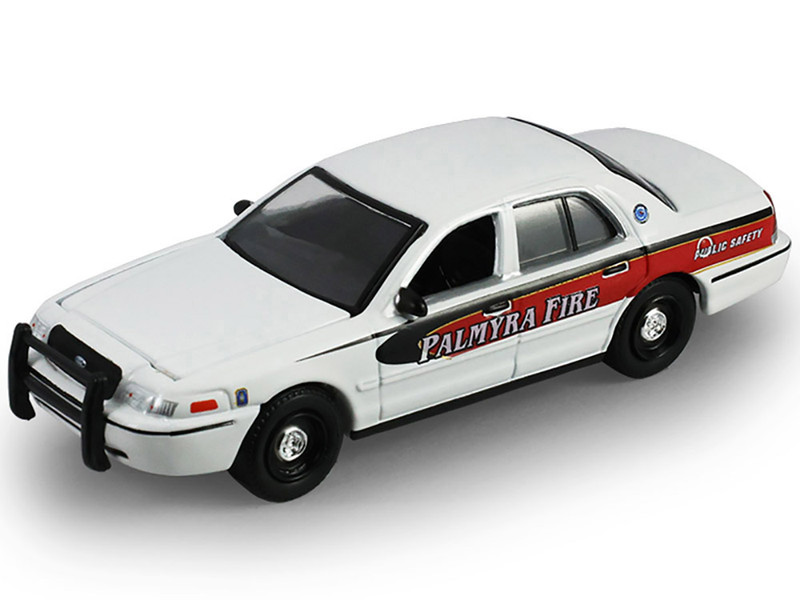 2011 Ford Crown Victoria Palmyra Pennsylvania Citizen s Fire Company White with Graphics Fire & Rescue Series #5 1/64 Diecast Model Car Greenlight 67070A