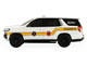 2024 Chevrolet Tahoe Montgomery County Maryland Fire & Rescue Bethesda Chevy Chase Rescue Squad White with Yellow Stripes Fire & Rescue Series #5 1/64 Diecast Model Car Greenlight 67070D