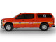 2023 Chevrolet Silverado Pickup Truck with Camper Shell FDNY New York City Fire Department Red with Stripes Fire & Rescue Series #5 1/64 Diecast Model Car Greenlight 67070E
