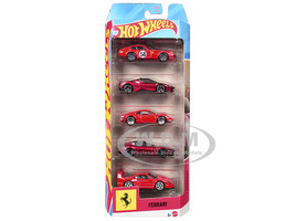 Ferrari 5 piece Set Hot Wheels Diecast Model Cars Hot Wheels JLN12