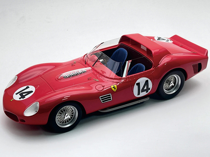 Ferrari 330 TRI LM #14 Mike Parkes Giancarlo Baghetti Willy Mairesse 3rd Place 24 Hours of Le Mans Test 1962 Mythos Series with Display Case Limited Edition to 35 pieces Worldwide 1/18 Model Car Tecnomodel TM18-232C