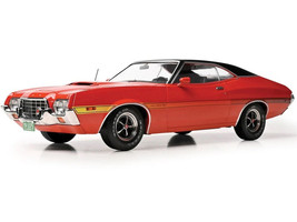 1972 Ford Gran Torino Sport 2 Door Red with Black Vinyl Top 1/18 Diecast Model Car IXO Models 18CMC26322