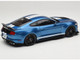 2022 Ford Mustang Shelby GT500 Blue Metallic with White Stripes 1/18 Diecast Model Car IXO Models 18RDC244-FO