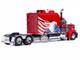 2002 Peterbilt 379 Custom Truck Tractor Red with Patriotic Graphics 1/64 Diecast Model IXO Models 64TR016A 2002 Peterbilt 379 Custom Truck Tractor Red with Patriotic Graphics 1/64 Diecast Model IXO Models 64TR016A