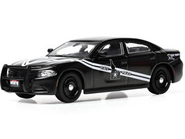 2023 Dodge Charger Pursuit Idaho State Police Black with White Stripes 1/64 Diecast Model IXO Models IA64026