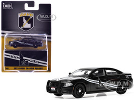 2023 Dodge Charger Pursuit Idaho State Police Black with White Stripes 1/64 Diecast Model IXO Models IA64026