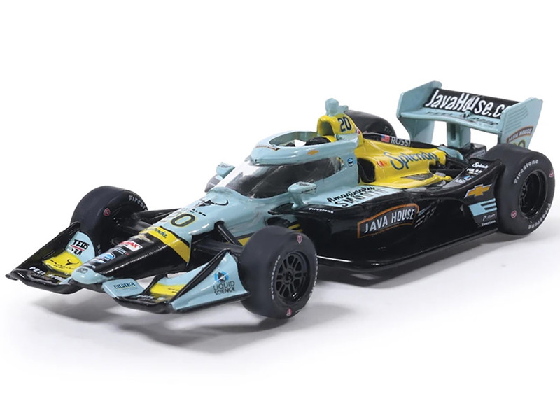 Dallara IndyCar #20 Alexander Rossi Java House Ed Carpenter Racing Road Course Configuration NTT IndyCar Series 2026 1/64 Diecast Model Car IXO Models IND64041