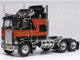 1976 Kenworth K100 Aerodyne Truck Tractor Black with Red Stripes 1/43 Diecast Model IXO Models TR22922