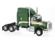 1998 Peterbilt 377 A E Truck Tractor Green Metallic with Beige Stripes 1/43 Diecast Model IXO Models TR23222