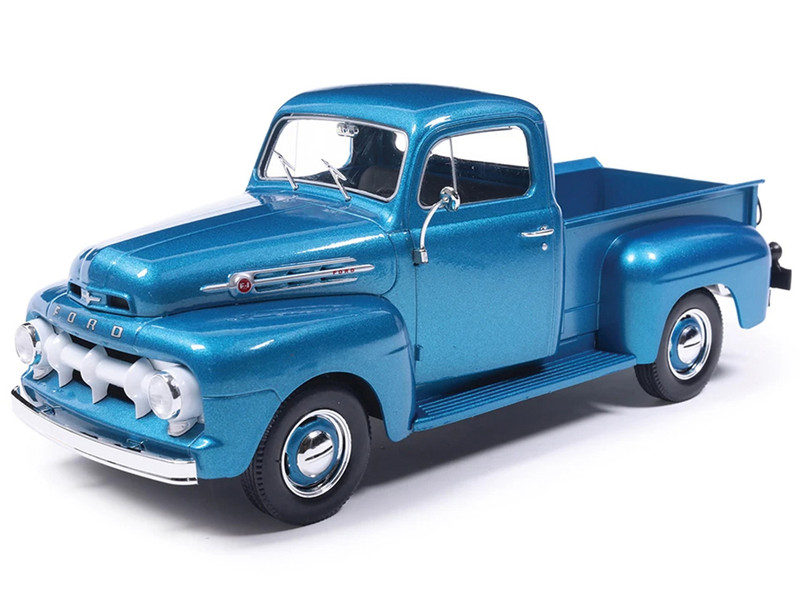 1952 Ford F1 Pickup Truck Blue Metallic 1/24 Diecast Model IXO Models U24RDC004