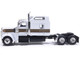 1995 Kenworth W900 Truck Tractor White with Black and Gold Stripes 1/64 Diecast Model IXO Models U64TR011