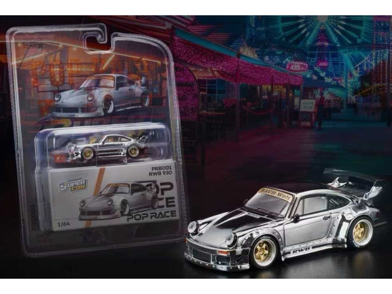 RWB 930 Silver Chrome 2026 Diecast Super Con Las Vegas Event Exclusive 1/64 Diecast Model Car Pop Race PRB001