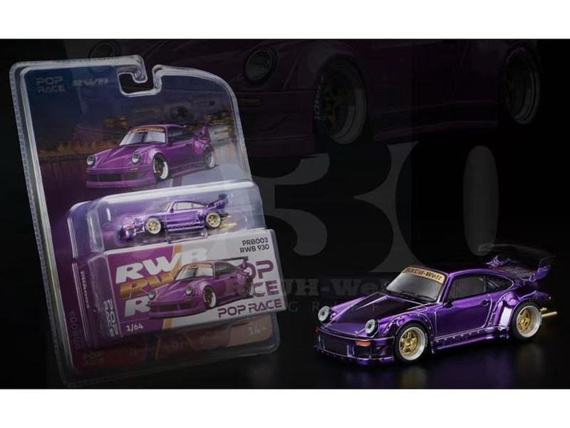 RWB 930 Purple Chrome Vancouver Drive Motorsports Exclusive 1/64 Diecast Model Car Pop Race PRB003