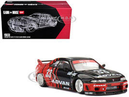 Nissan Skyline GT R R33 Kaido Works RHD Right Hand Drive #33 ADVAN Black and Red Designed by Jun Imai Kaido House Special 1/64 Diecast Model Car Mini GT KHMG191